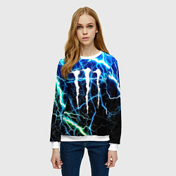 Свитшот женский Monster energy electro, цвет: 3D-белый — фото 2