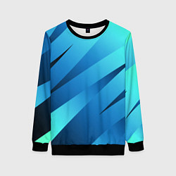 Женский свитшот Сине-голубой абстрактные полосы