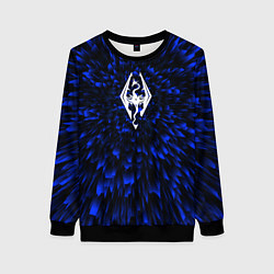 Женский свитшот Skyrim blue energy