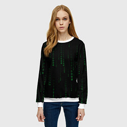 Свитшот женский Color black green, цвет: 3D-белый — фото 2