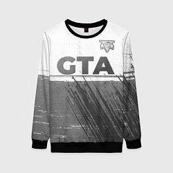 Свитшот женский GTA - white gradient посередине, цвет: 3D-черный