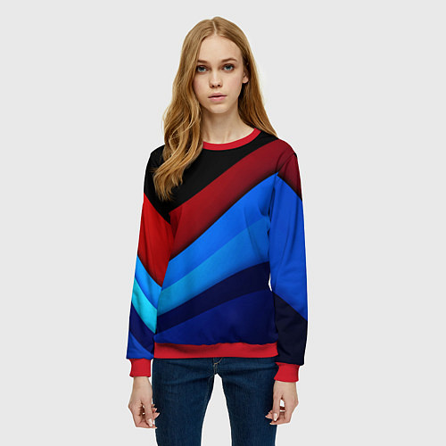 Женский свитшот Multicoloured / 3D-Красный – фото 3