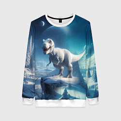 Женский свитшот Снежный динозавр - история вымирания