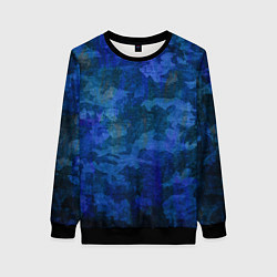 Женский свитшот Абстракция - blue uniform camouflage