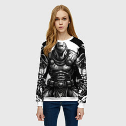 Свитшот женский Doom gue dark ages, цвет: 3D-белый — фото 2