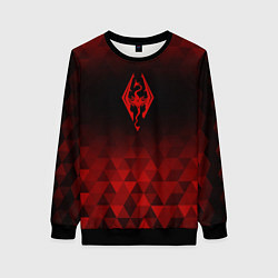 Женский свитшот Skyrim red poly
