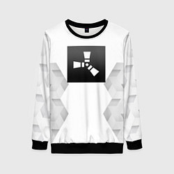 Свитшот женский Rust white poly, цвет: 3D-черный