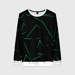Свитшот женский Color light green line, цвет: 3D-белый