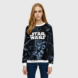 Свитшот женский Star wars персонажи из звездных войн, цвет: 3D-белый — фото 2