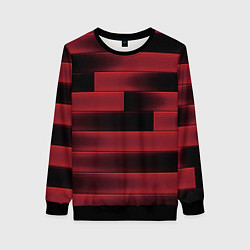 Свитшот женский Color red square, цвет: 3D-черный