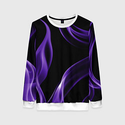 Свитшот женский Purple abstraction, цвет: 3D-белый