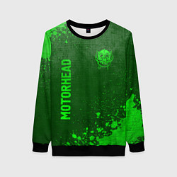 Свитшот женский Motorhead - green gradient вертикально, цвет: 3D-черный