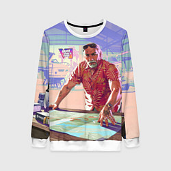 Свитшот женский GTA 6 Брайан Хедер, цвет: 3D-белый