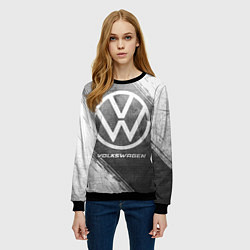 Свитшот женский Volkswagen - grey gradient, цвет: 3D-черный — фото 2
