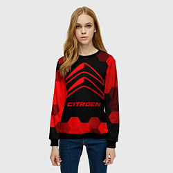 Свитшот женский Citroen - red gradient, цвет: 3D-черный — фото 2