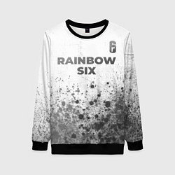 Свитшот женский Rainbow Six - white gradient посередине, цвет: 3D-черный