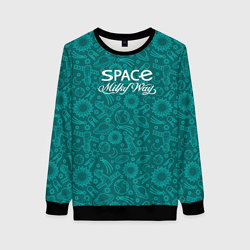 Женский свитшот Наш Млечный путь / 3D-Черный – фото 1