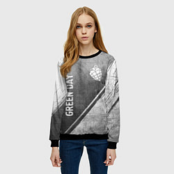 Свитшот женский Green Day - grey gradient вертикально, цвет: 3D-черный — фото 2
