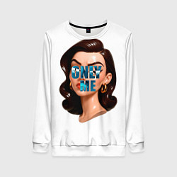 Свитшот женский Only Me, цвет: 3D-белый