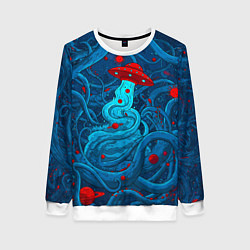 Свитшот женский Контакт с хаосом, цвет: 3D-белый