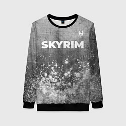 Свитшот женский Skyrim - grey gradient посередине, цвет: 3D-черный