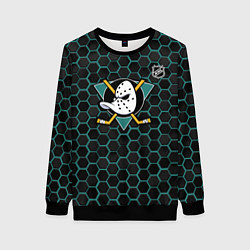 Женский свитшот Анахайм Дакс - черные соты