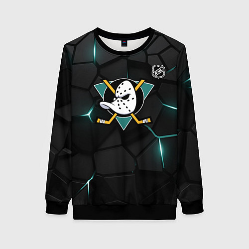 Женский свитшот Анахайм Дакс - плиты с подсветкой / 3D-Черный – фото 1