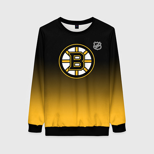 Женский свитшот Бостон Брюинз - градиент / 3D-Черный – фото 1