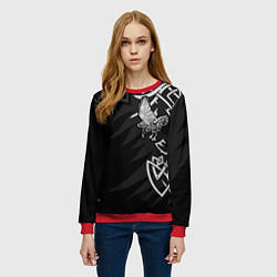 Свитшот женский Верные спутники Одина, цвет: 3D-красный — фото 2