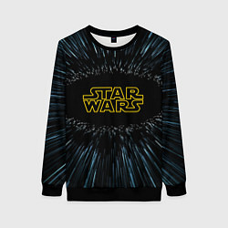 Свитшот женский Звёздные войны космический прыжок, цвет: 3D-черный