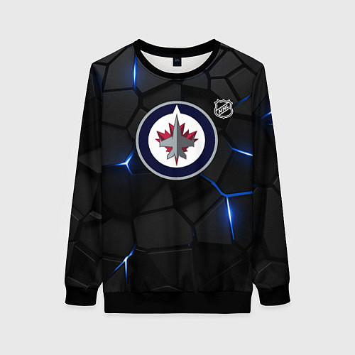 Женский свитшот Виннипег Джетс - НХЛ хоккей / 3D-Черный – фото 1