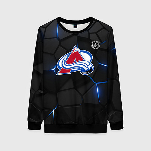 Женский свитшот Колорадо Эвеланш - плиты с подсветкой / 3D-Черный – фото 1