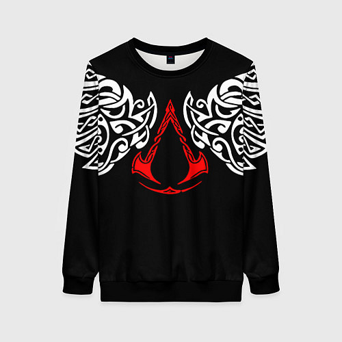 Женский свитшот Силуэт ворона - Aссасинс Крид / 3D-Черный – фото 1