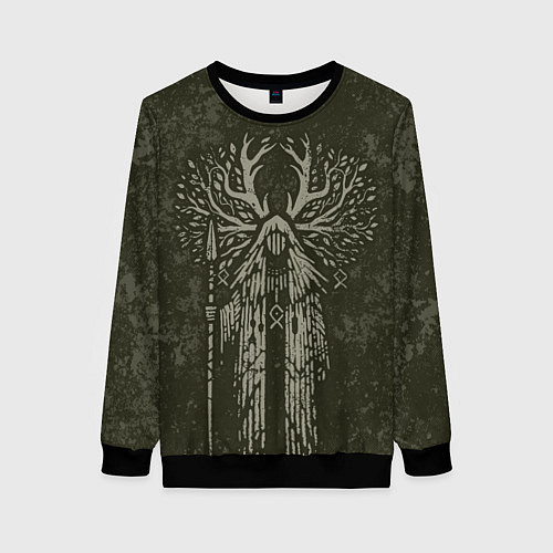 Женский свитшот Хранитель леса / 3D-Черный – фото 1