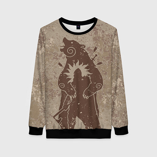 Женский свитшот Медведь хранитель / 3D-Черный – фото 1