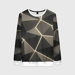 Женский свитшот Серая объемная текстура с гранями