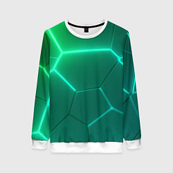 Женский свитшот Зеленые неоновые плитки