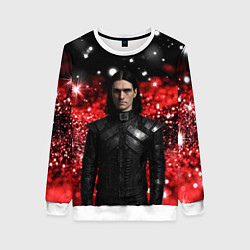 Свитшот женский Bones в кожаной куртке, цвет: 3D-белый