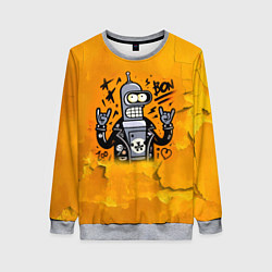 Свитшот женский Cool Bender - graffiti, цвет: 3D-меланж