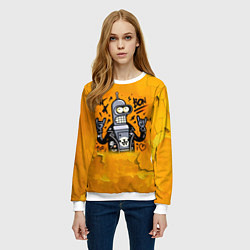 Свитшот женский Cool Bender - graffiti, цвет: 3D-белый — фото 2