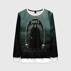 Свитшот женский Bones арка из костей, цвет: 3D-белый