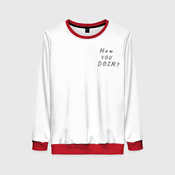 Свитшот женский Друзья художники - how you doin, цвет: 3D-красный