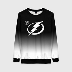 Свитшот женский Тампа Бэй Лайтнинг - градиент, цвет: 3D-черный