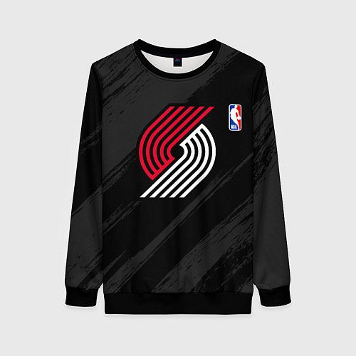 Женский свитшот Трэйл Блэйзерс - НБА баскетбол / 3D-Черный – фото 1