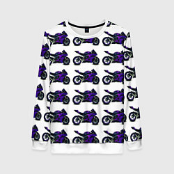 Женский свитшот Motorcycle purple gloss