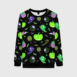 Женский свитшот Halloween black pumpkin pattern