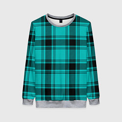 Свитшот женский Checkered blue, цвет: 3D-меланж