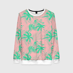 Женский свитшот Palm turquoise pink