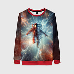 Женский свитшот Космонавт в космической туманности