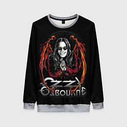 Свитшот женский Ozzy Osbourne with wings, цвет: 3D-меланж